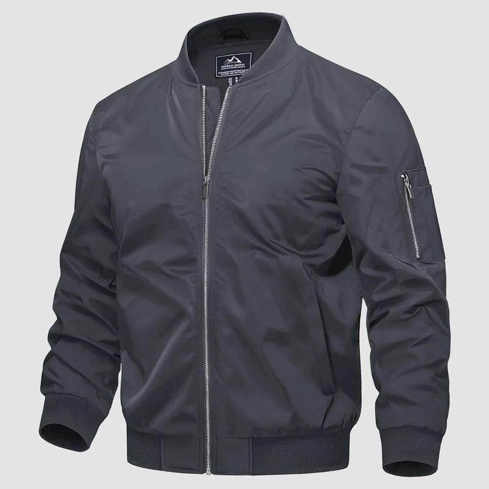Dark Gray Outdoor Jacket Zip-Up Size Small